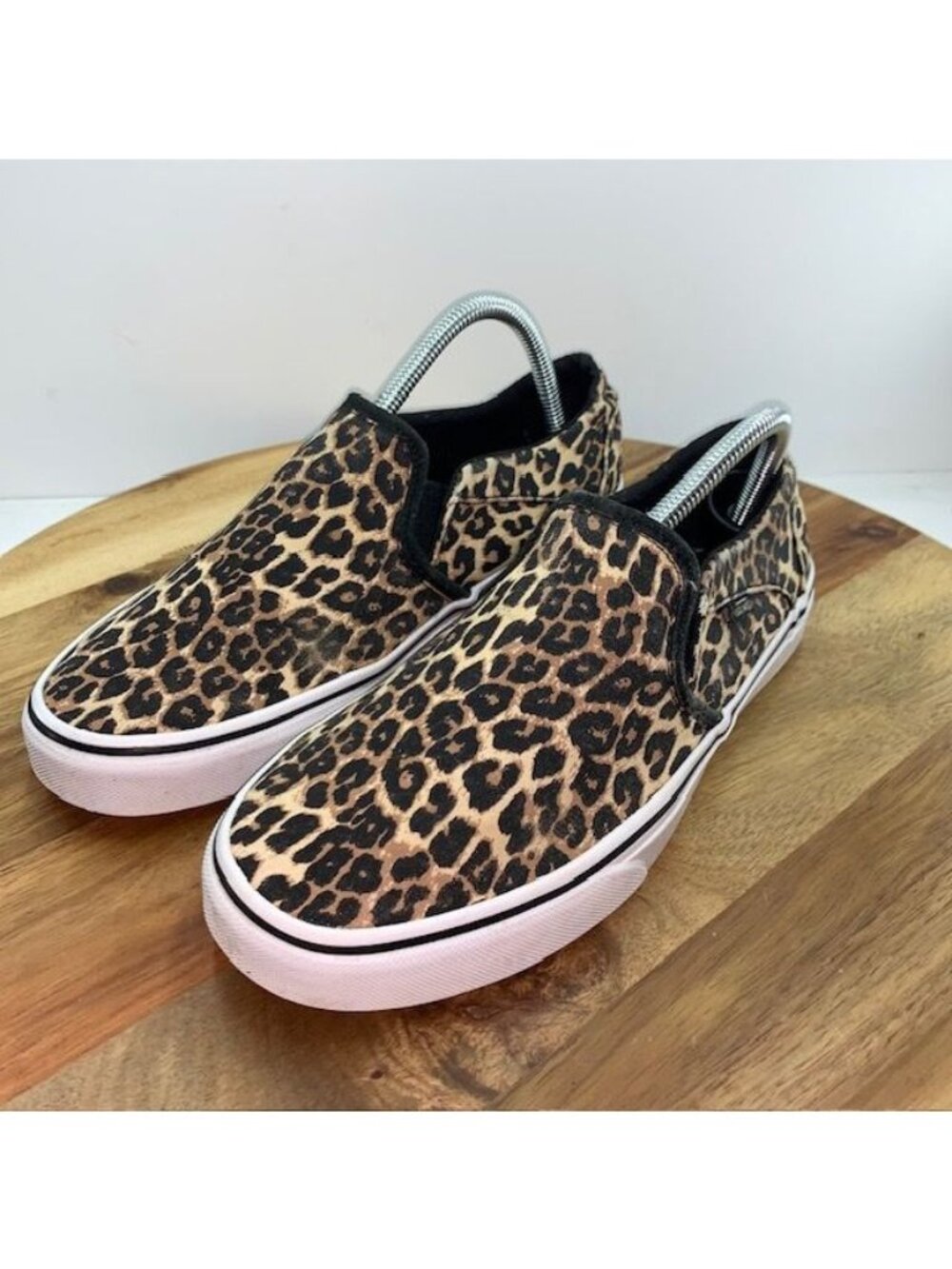 Vans Asher Deluxe Leopard Print Slip-On Women's Sneakers TB4R Size 10